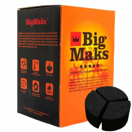 Уголь для кальяна Big Maks 1кг под калауд